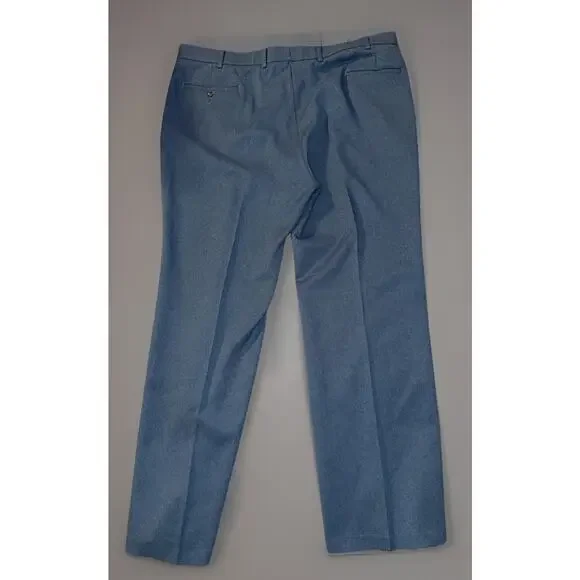 Levis Action Slacks Menswear Pants Vintage 70s 80s Sta Prest Trousers 42x31 Blue - Picture 3 of 4